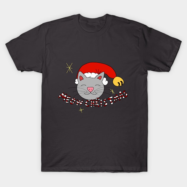 Christmas Cat T-Shirt by fibster